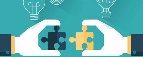 un dessin représentant deux mains assemblant deux pièces de puzzle.